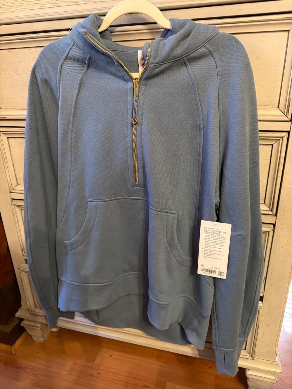 lululemon athletica Light Blue half zip scuba